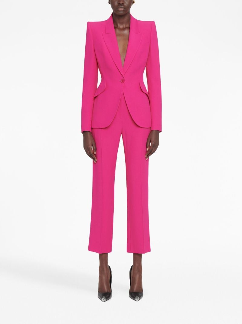 Pink Tailored Single-breasted Blazer