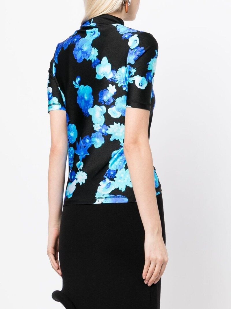Black Floral Print T-shirt