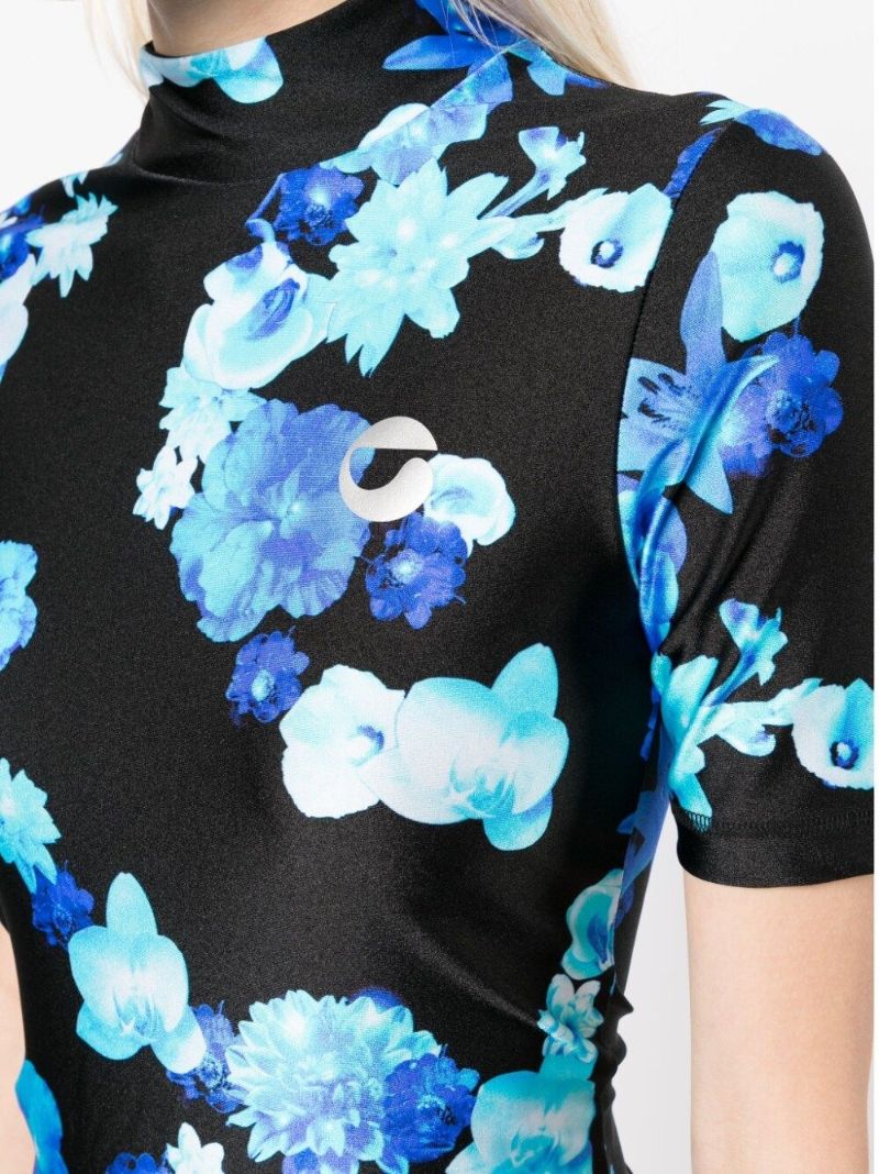 Black Floral Print T-shirt