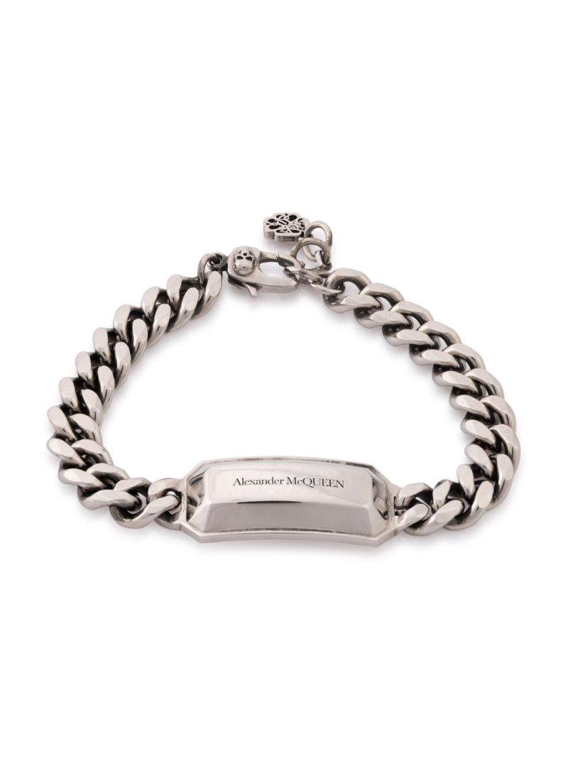 Silver Engraved Logo Bracelet