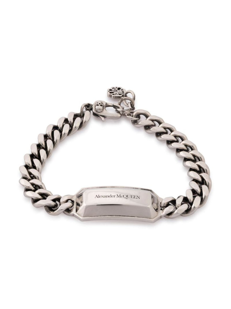 Silver Engraved Logo Bracelet