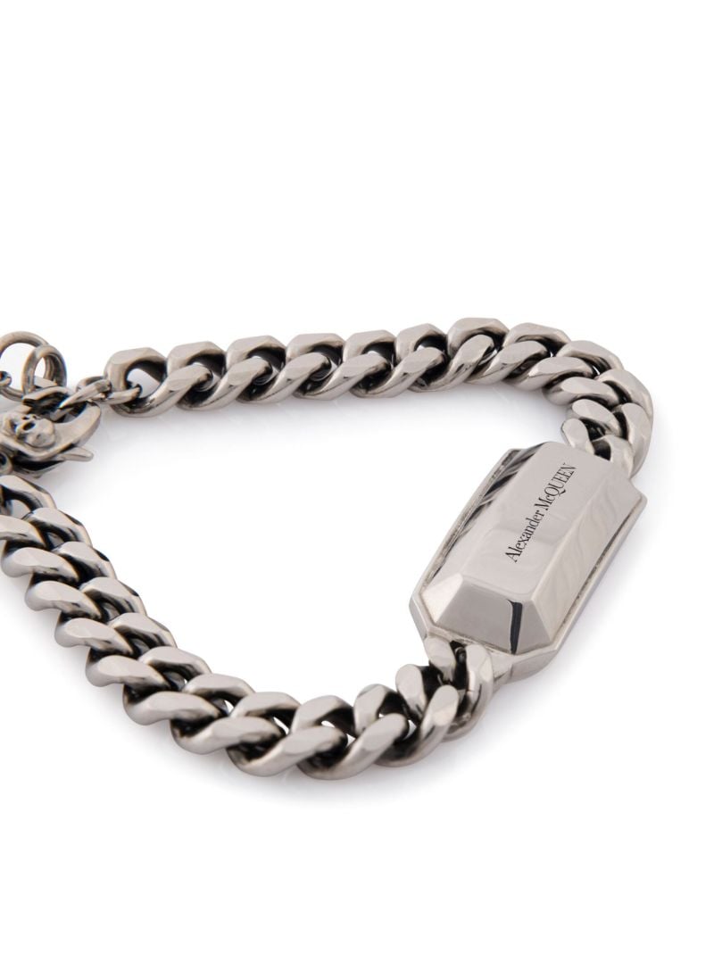 Silver Engraved Logo Bracelet