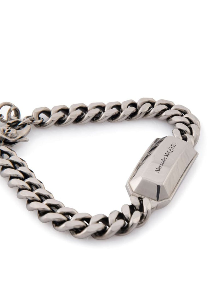 Silver Engraved Logo Bracelet