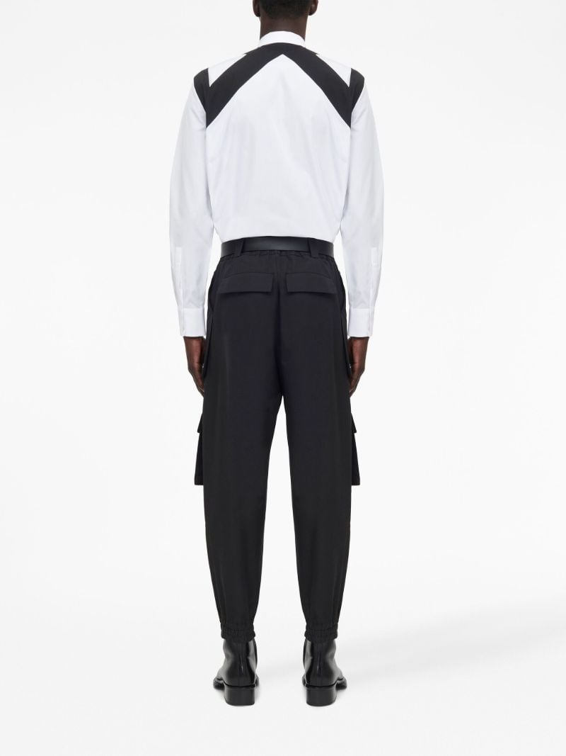 White Cut-out Harness Shirt
