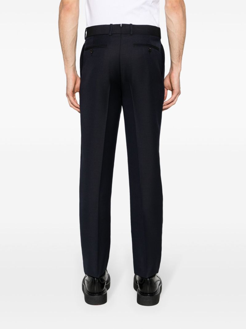 Blue Tailored Cigarette Trousers