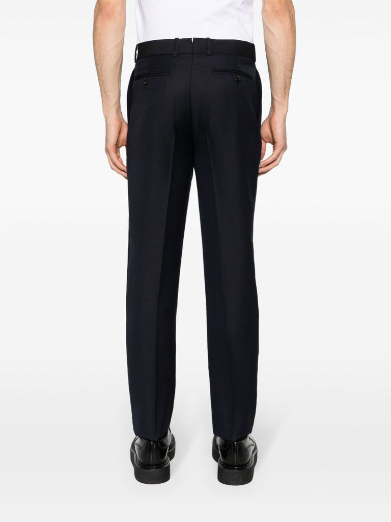 Blue Tailored Cigarette Trousers