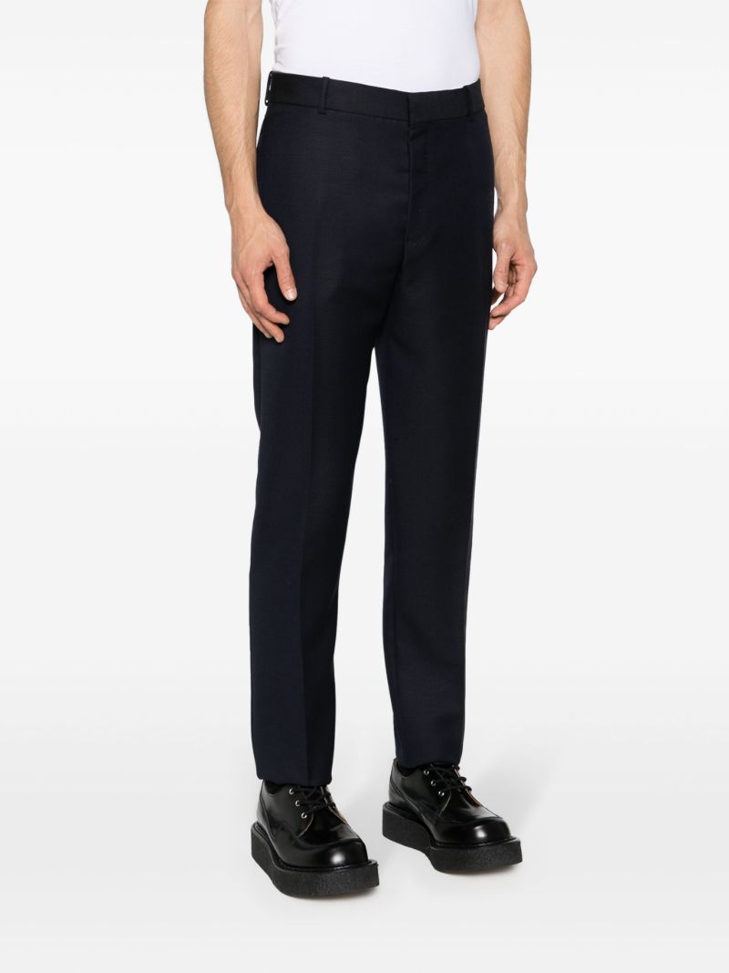 Blue Tailored Cigarette Trousers