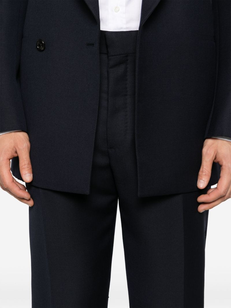 Blue Tailored Cigarette Trousers
