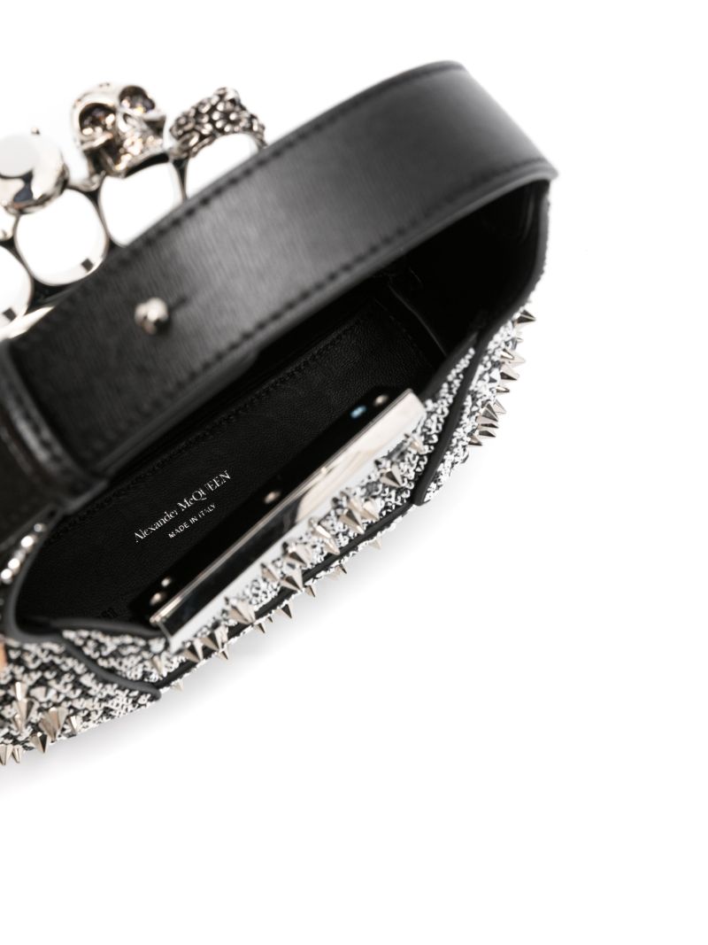 Black the Jewelled Hobo Mini Bag