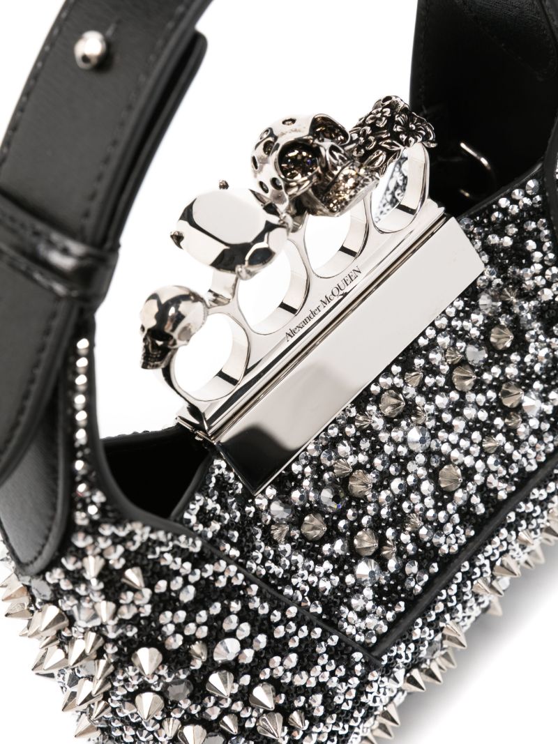 Black the Jewelled Hobo Mini Bag