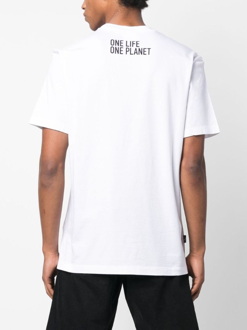 White Smurf Print Organic Cotton T-shirt