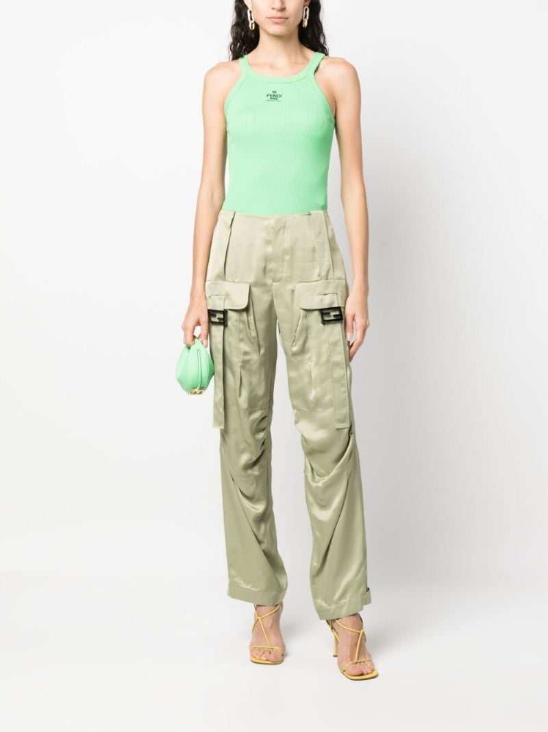 Green Low-rise Cargo Trousers