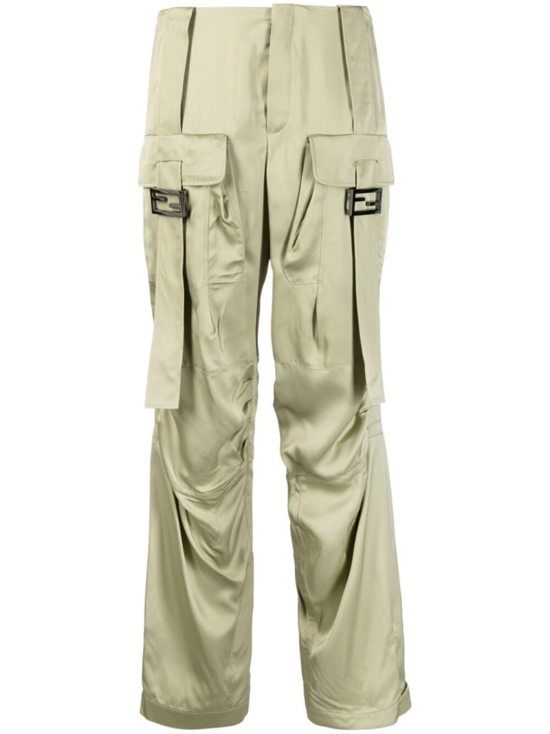 Green Low-rise Cargo Trousers