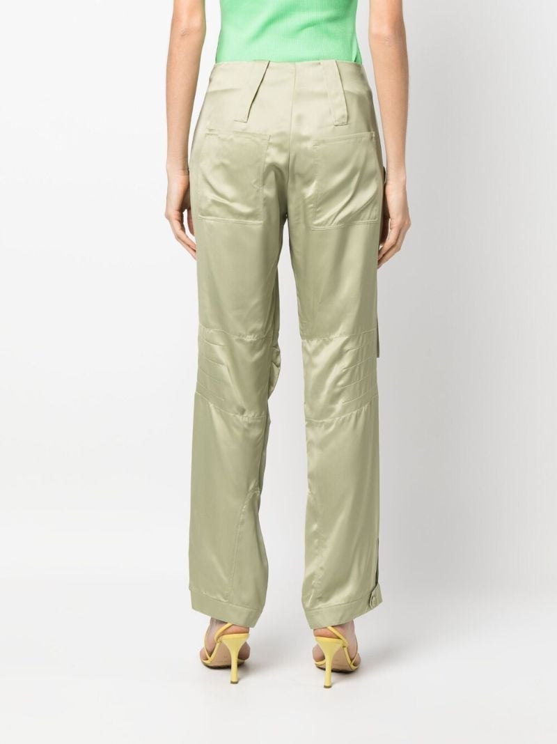 Green Low-rise Cargo Trousers