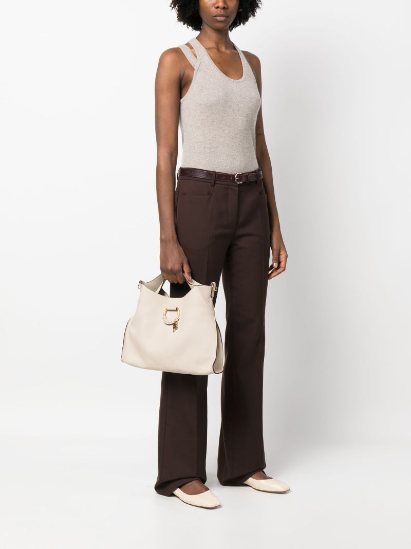 Neutral Joan Leather Shoulder Bag