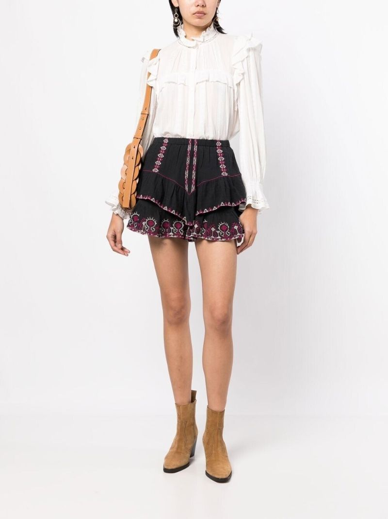 Black Jocadia Ruffled Shorts