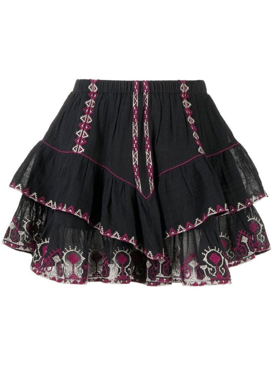 Black Jocadia Ruffled Shorts