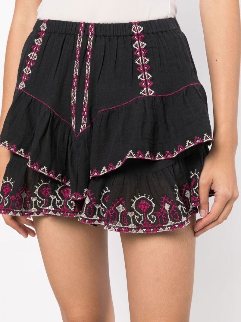Black Jocadia Ruffled Shorts
