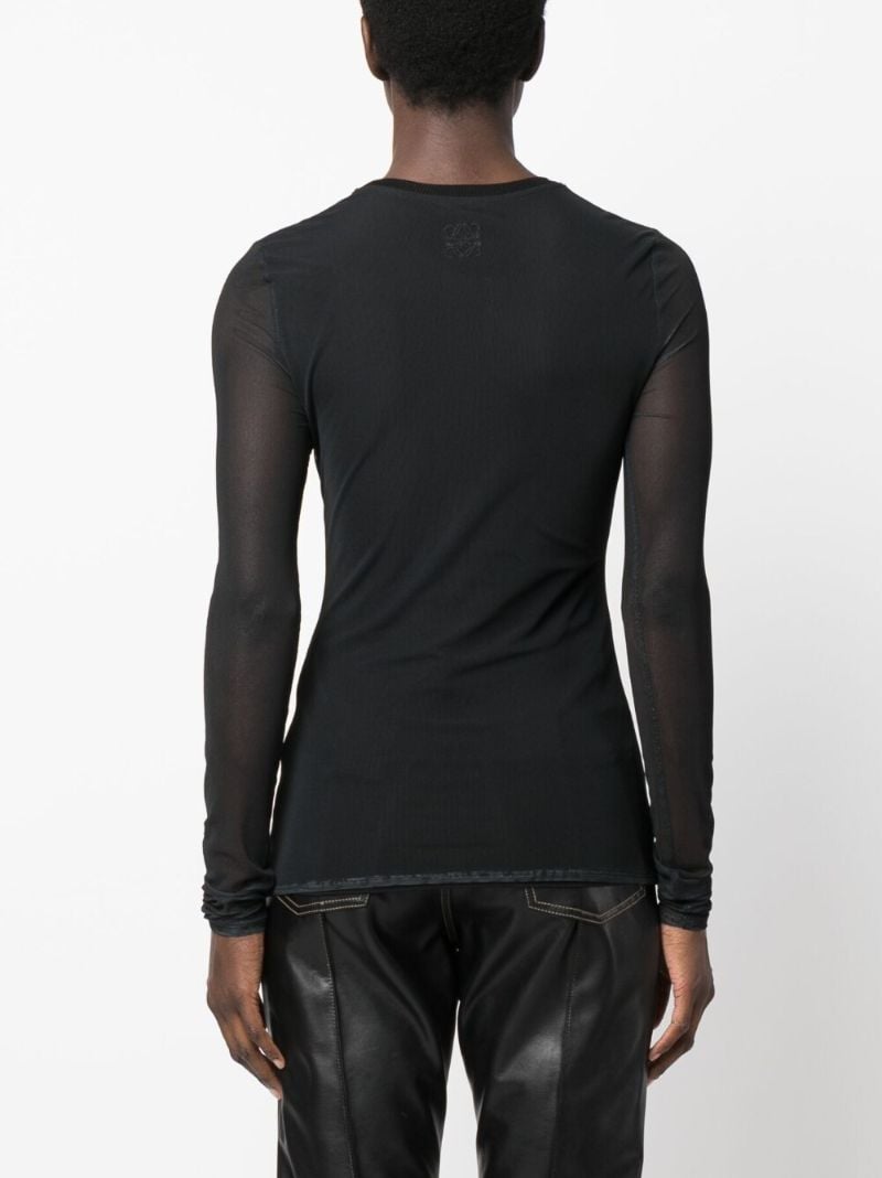 Black Anthurium Mesh Top