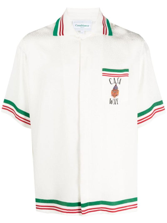 White Casa Way Silk Shirt