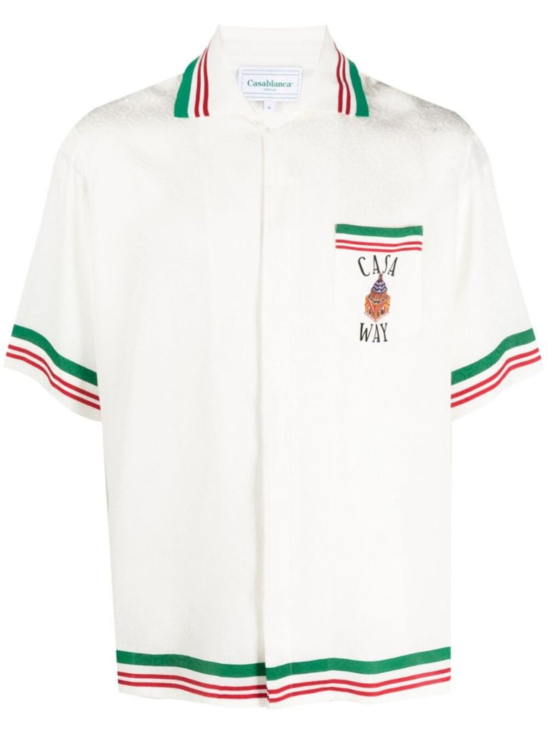White Casa Way Silk Shirt