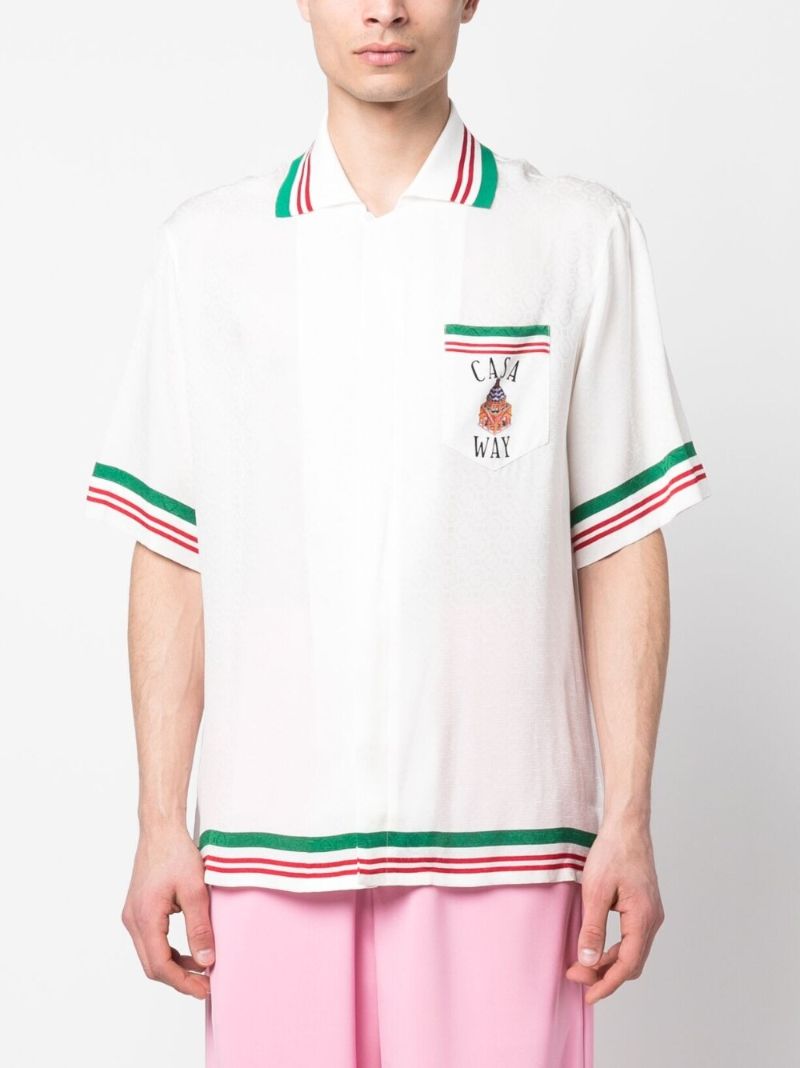 White Casa Way Silk Shirt