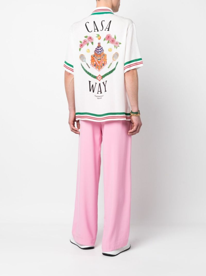 White Casa Way Silk Shirt
