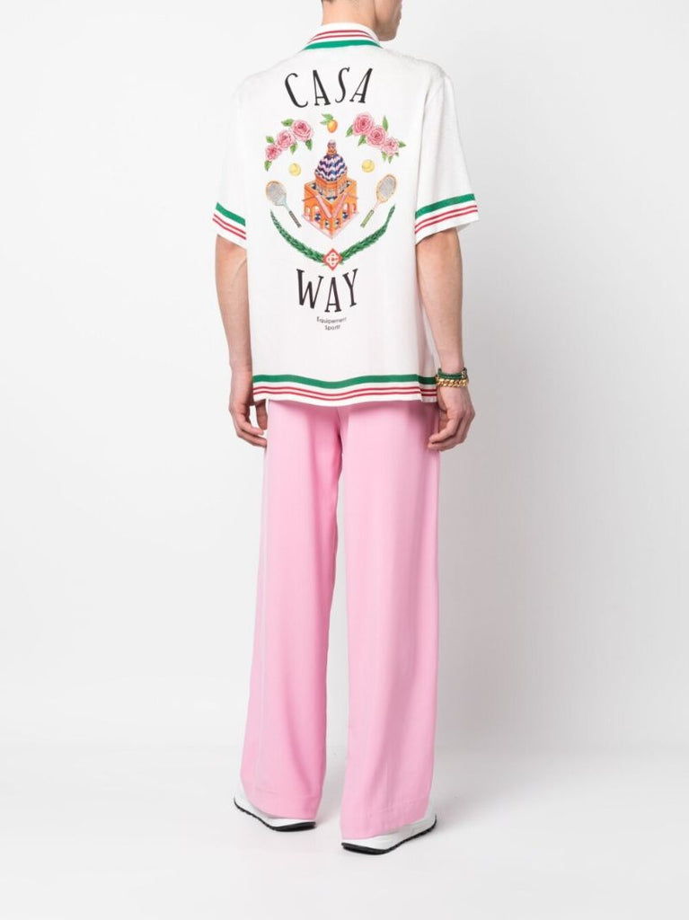 White Casa Way Silk Shirt