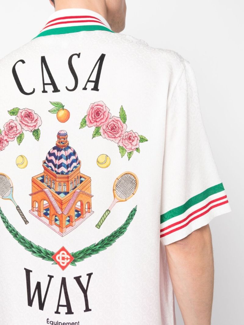 White Casa Way Silk Shirt