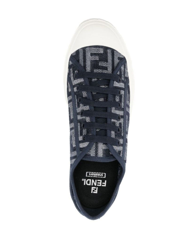 Blue Monogram Canvas Sneakers