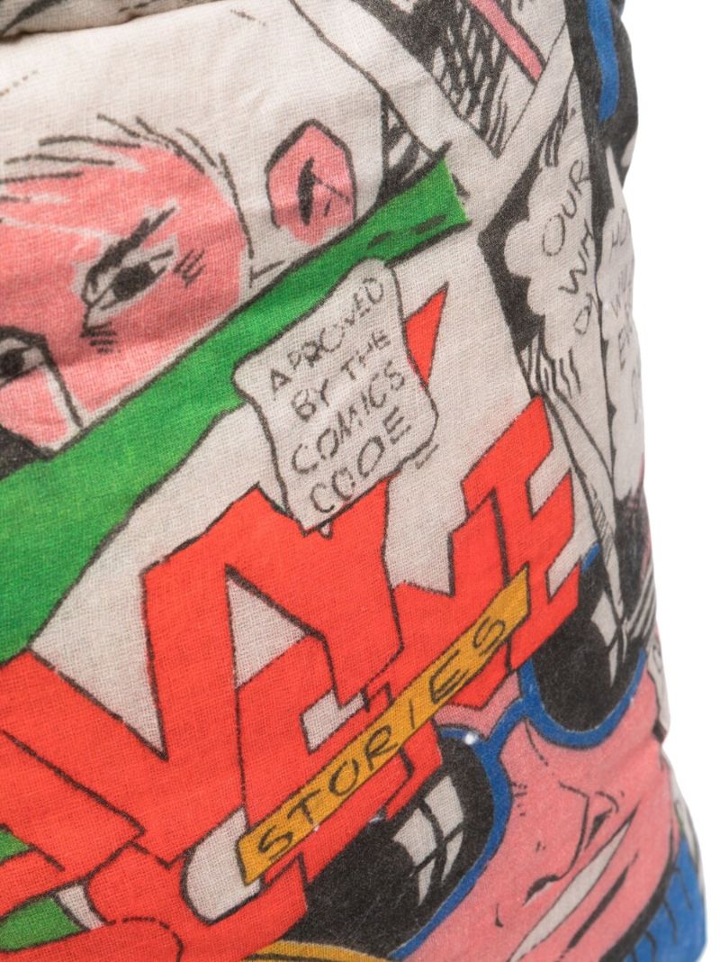 Orange Comic Book Print Tote Bag