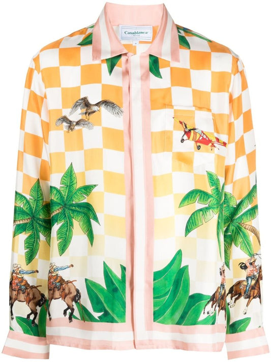 Orange Tennis Club Prive Silk Shirt