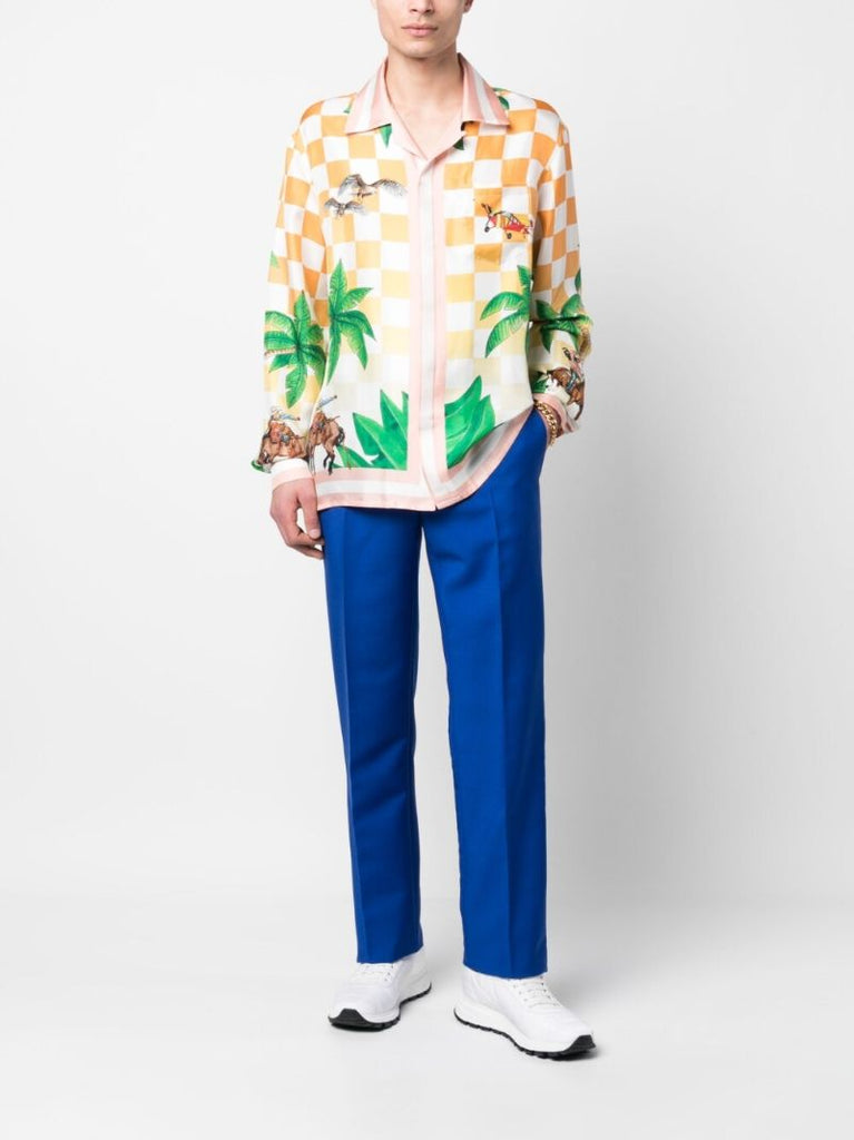 Orange Tennis Club Prive Silk Shirt