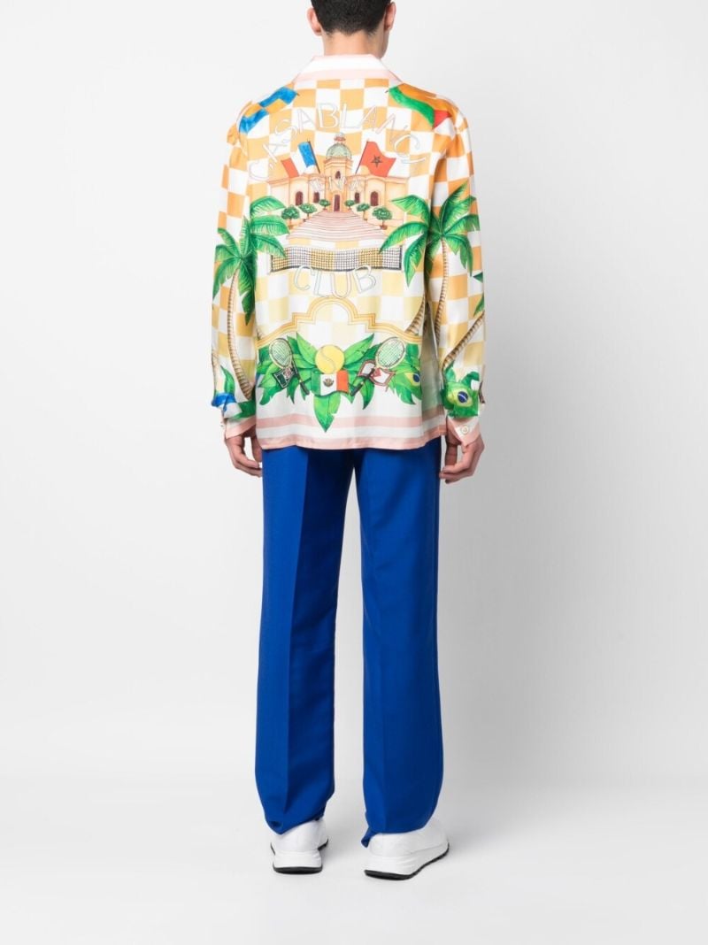 Orange Tennis Club Prive Silk Shirt