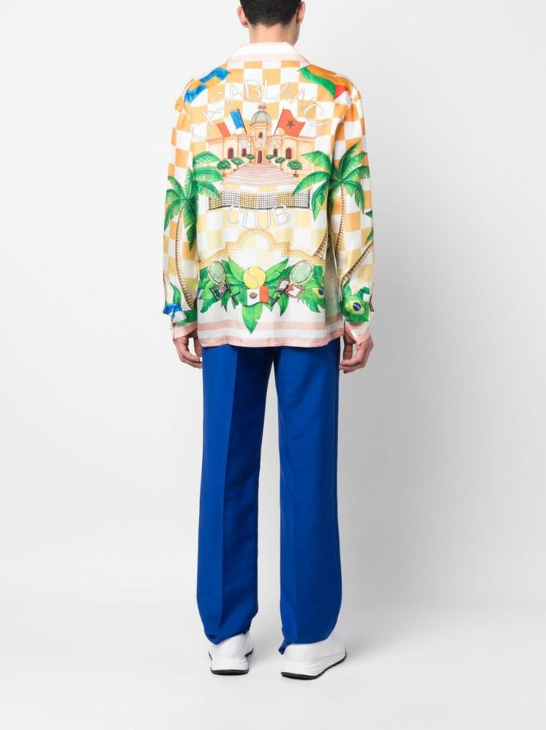 Orange Tennis Club Prive Silk Shirt