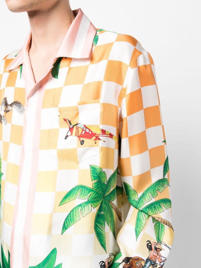 Orange Tennis Club Prive Silk Shirt