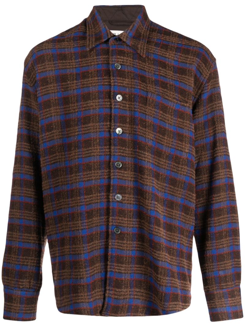 Brown Above Checked Shirt