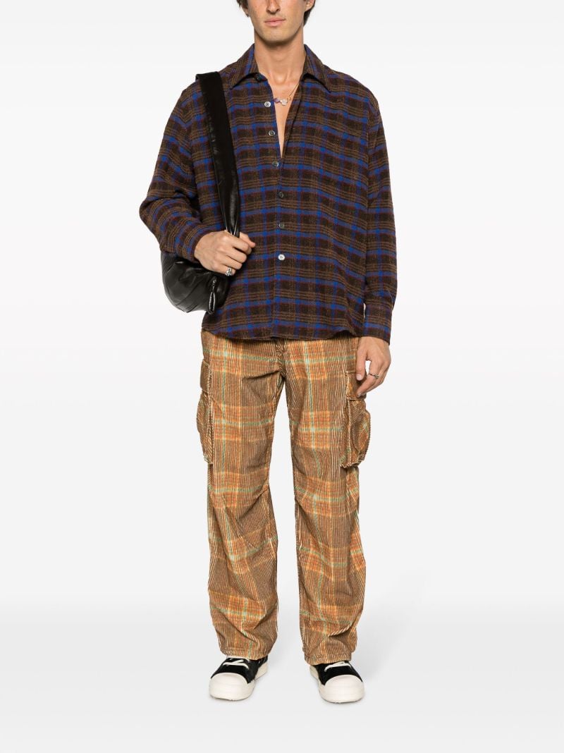 Brown Above Checked Shirt