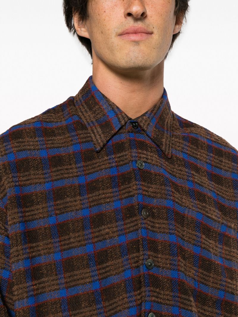 Brown Above Checked Shirt