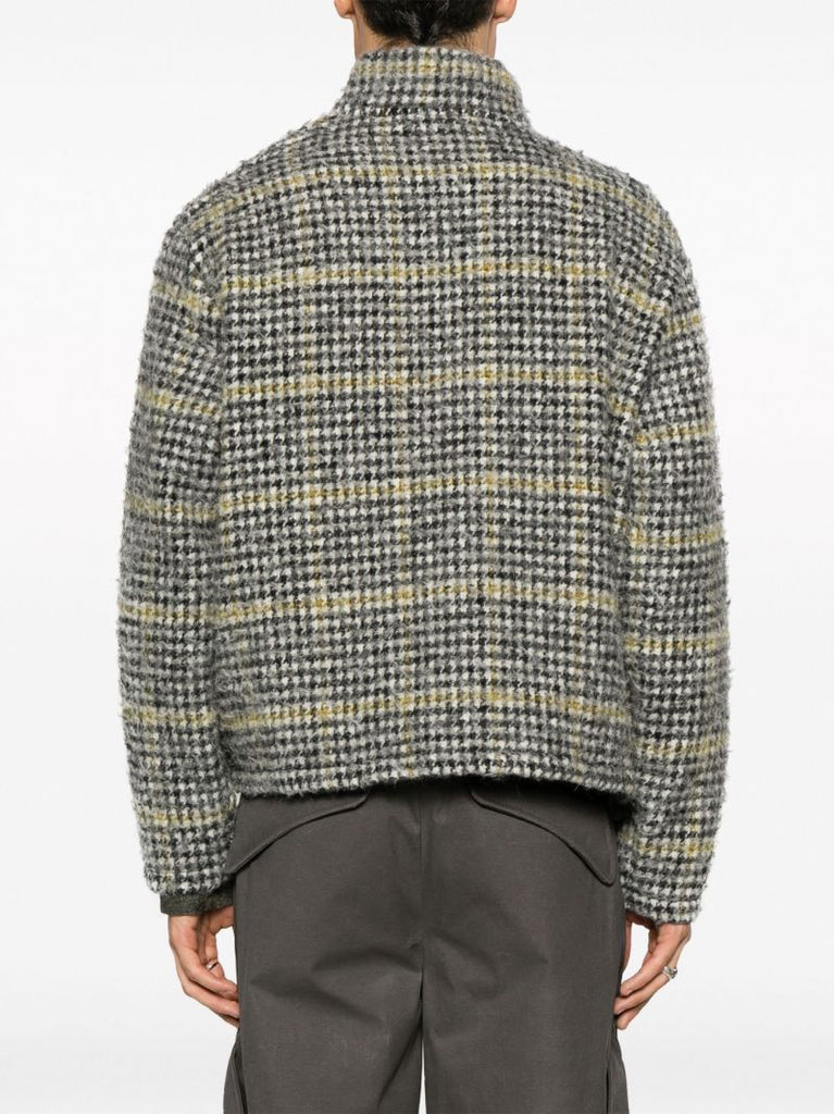 Black Shrunken Houndstooth Jacket