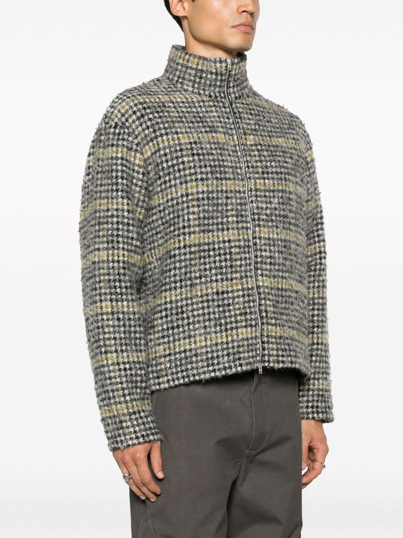 Black Shrunken Houndstooth Jacket