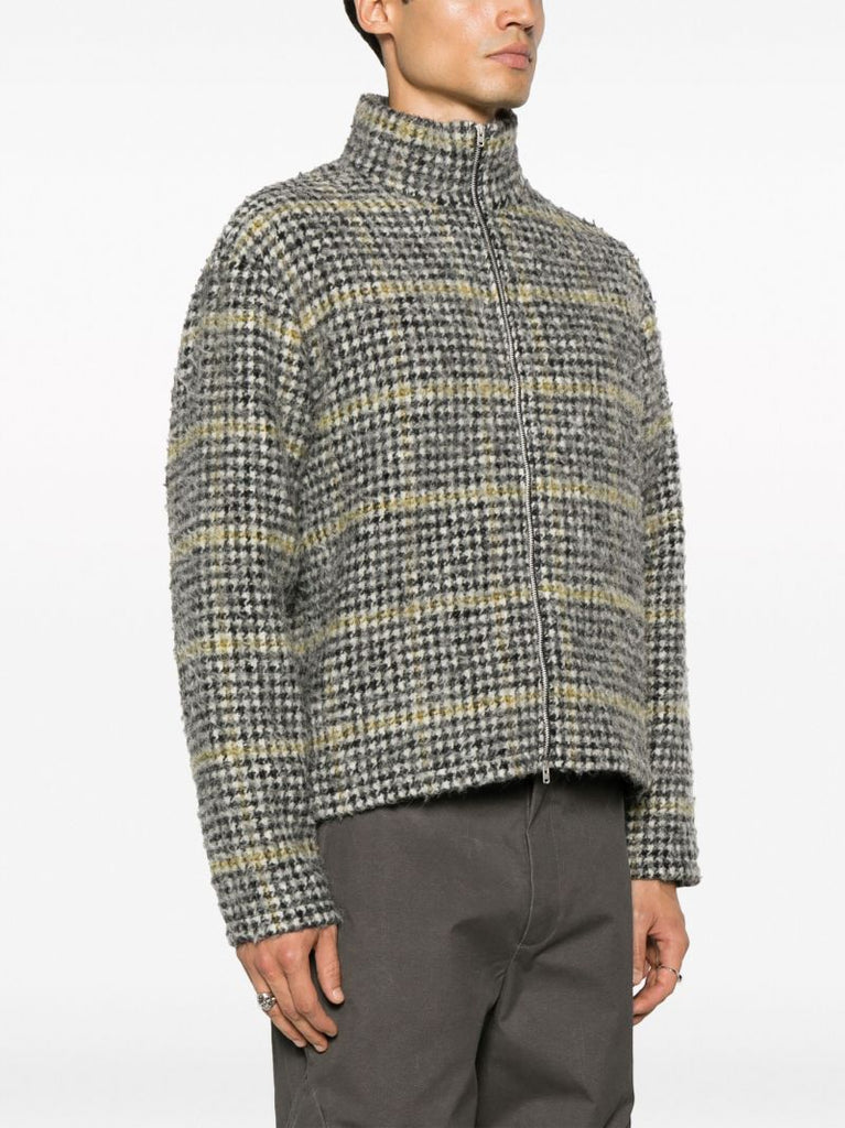 Black Shrunken Houndstooth Jacket