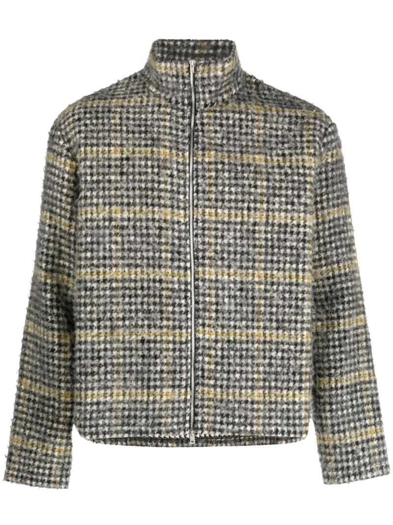 Black Shrunken Houndstooth Jacket