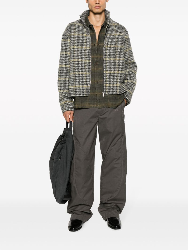 Black Shrunken Houndstooth Jacket