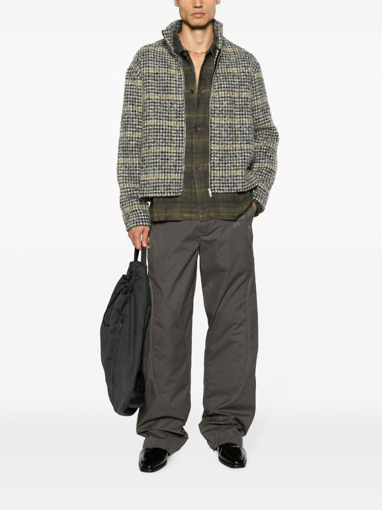 Black Shrunken Houndstooth Jacket