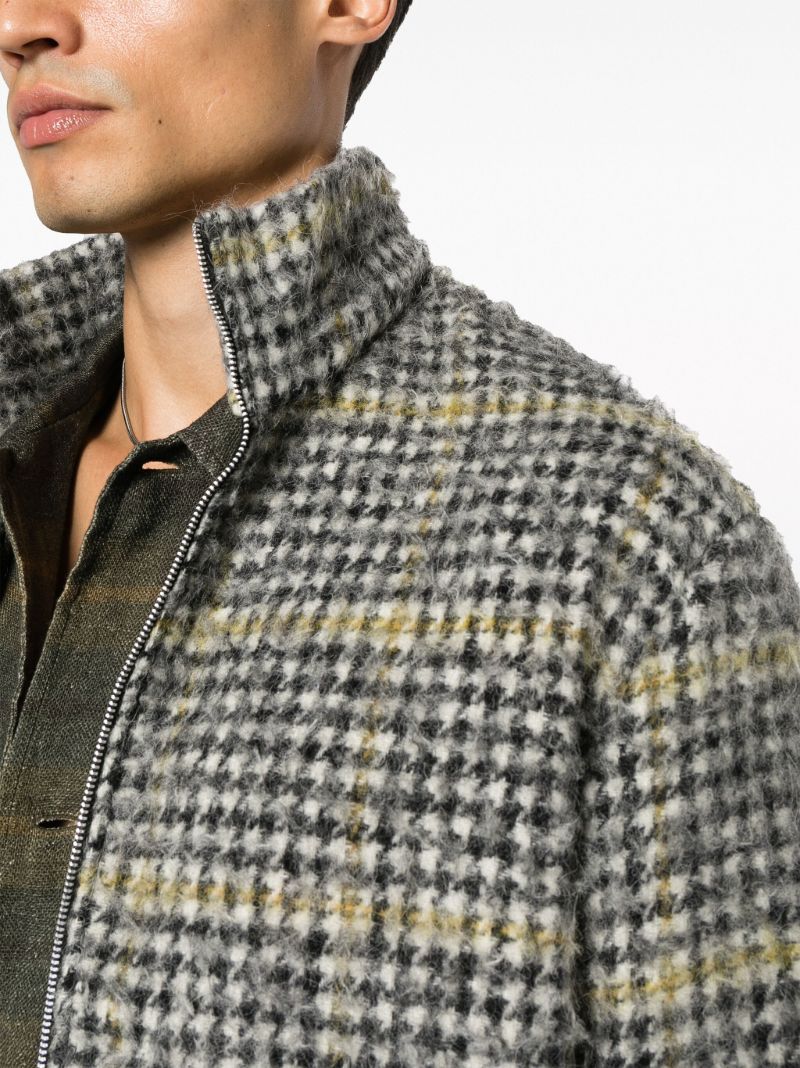 Black Shrunken Houndstooth Jacket