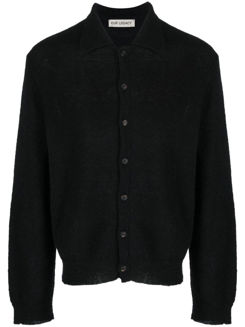Black Button-up Cardigan