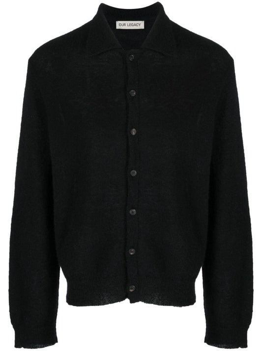 Black Button-up Cardigan