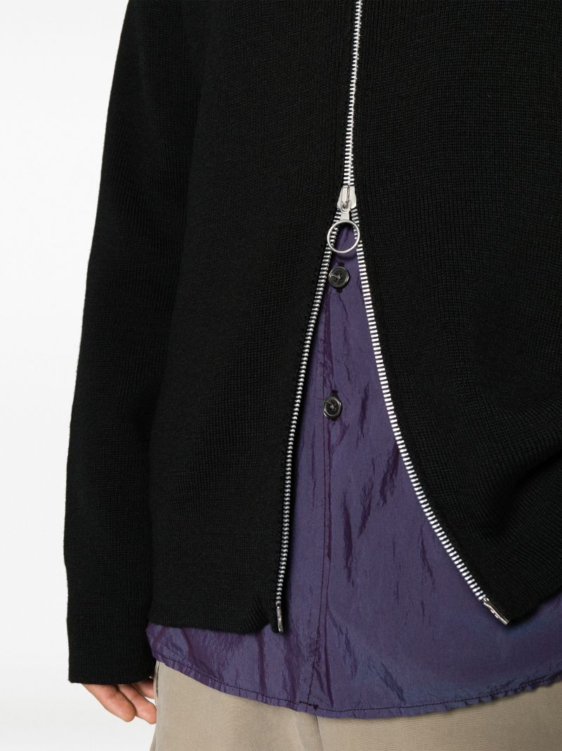 Black Funichain Merino Cardigan
