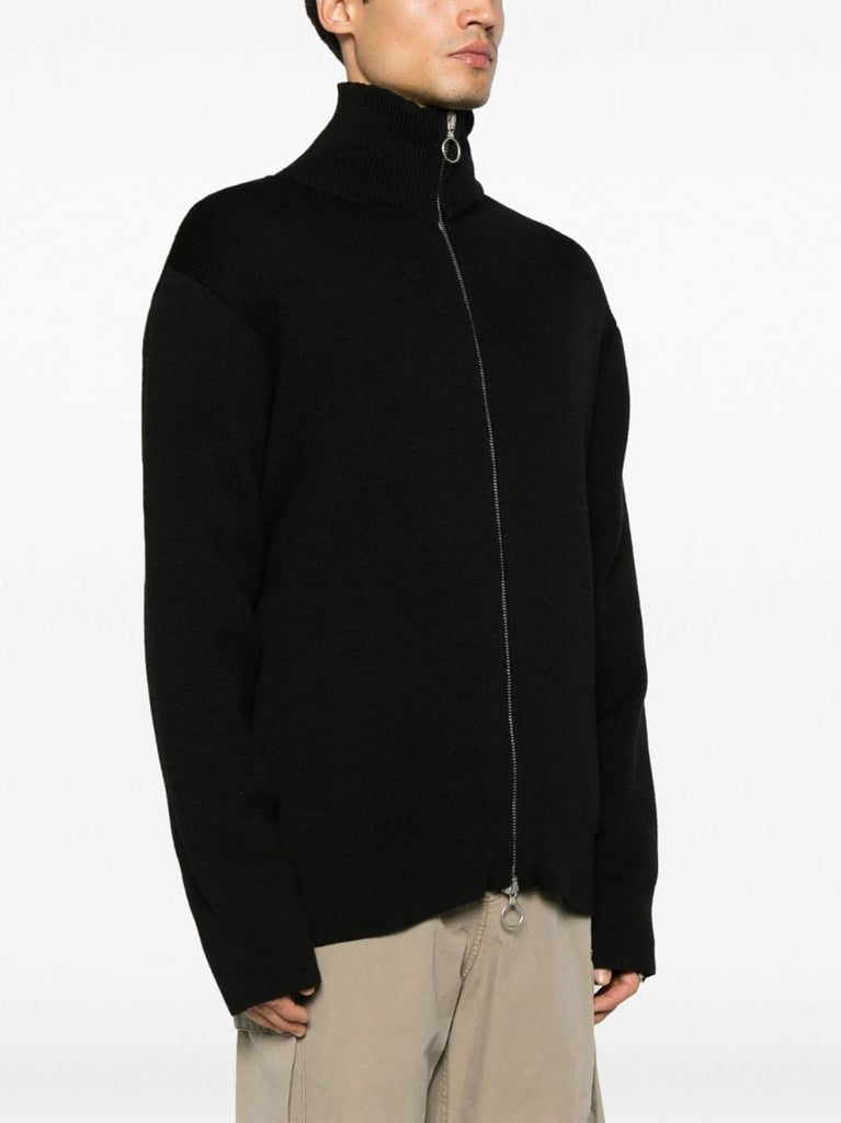 Black Funichain Merino Cardigan